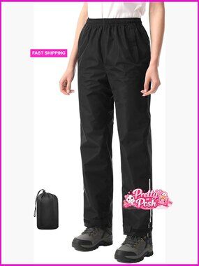Waterproof Rain Pants Packable Hiking Pants Over Pants Windproof Lightweight